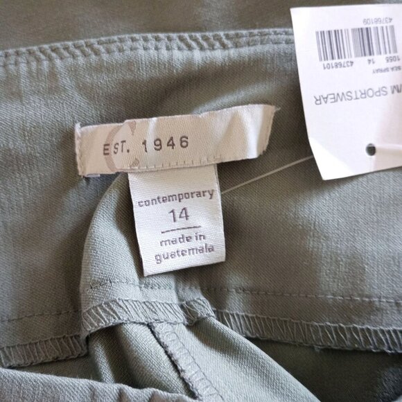 Cato Crochet Hem Pull-On Ankle Pants Size 14 Mid Rise NWT Comfy Chic - Picture 6 of 13